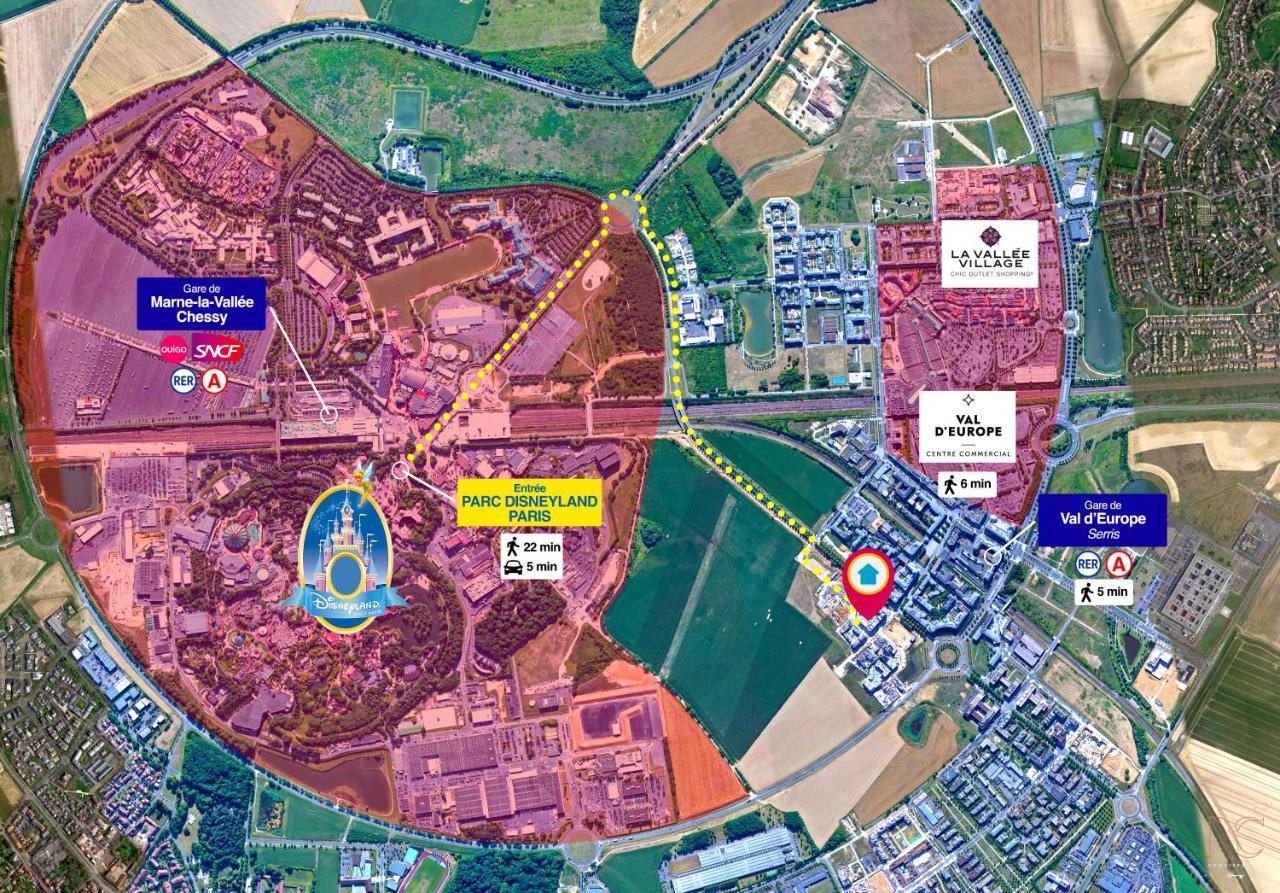 Disneyland-Paris 4 Pers, Parking, Wifi, Chessy  Exterior foto